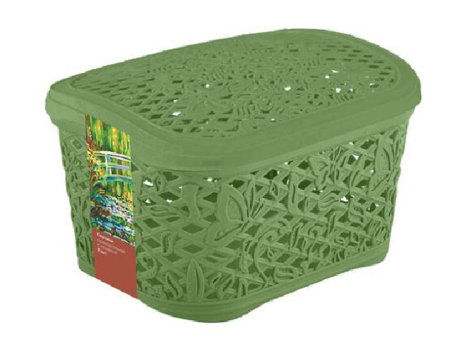 Корзинка для хранения Keeplex Fiori с крышкой 3,3л 24,2х18х14см Импрессионисты